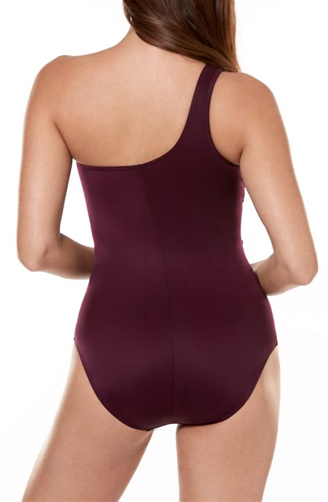 Miraclesuit Miraclesuit Jena One Shoulder One Piece Swimsuit In Purple