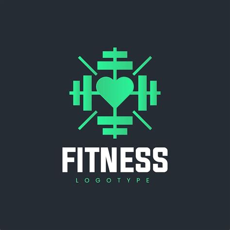 Plantilla Del Logotipo De Fitness Para El Coraz N Vector Premium