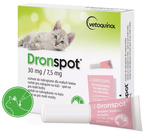 VETOQUINOL DRONSPOT KROPLE NA ROBAKI DO NAKRAPIANIA MAŁYCH KOTÓW 0 5 2