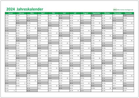 Jahreskalender Zum Ausdrucken