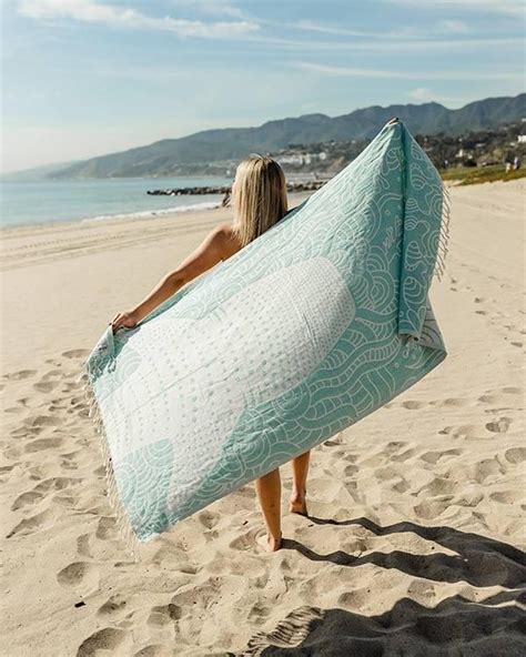 Whale Shark Mint Towel In Sand Cloud Towels Whale Shark Sand