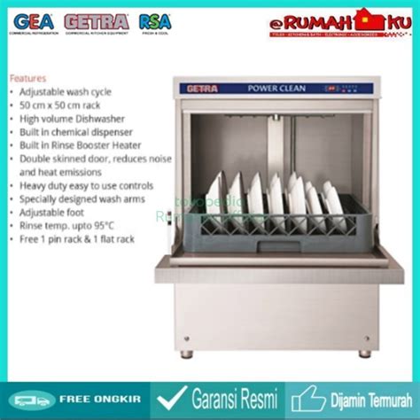 Jual Mesin Pencuci Piring Commercial Dishwasher Kds U100 Getra