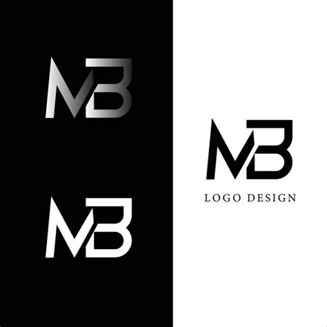 Design Do Logotipo Da Letra Inicial Mb Vetor Premium