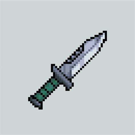 Pixel Art Illustration Knife Pixelated Knife Tools Knife Weapon And