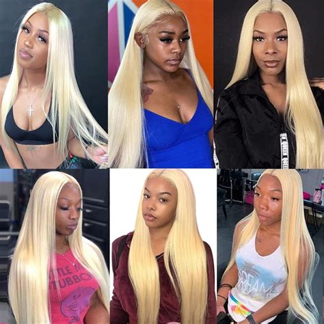 Straight Blonde Lace Wig Pre Plucked Natural Hairline Human Hair