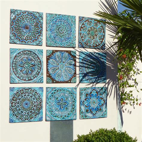 Outdoor Wall Art Garden Decor Set of 9 Ceramic Garden Art - Etsy Australia