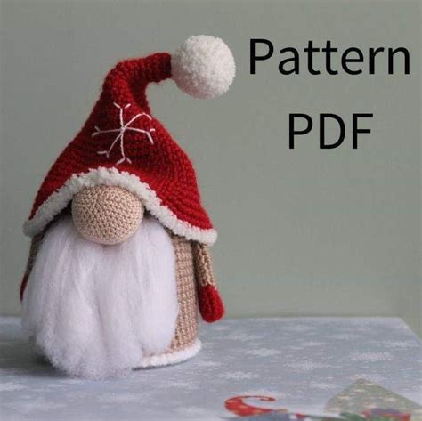 Gnome Diy Pattern Etsy Christmas Crochet Christmas Crochet