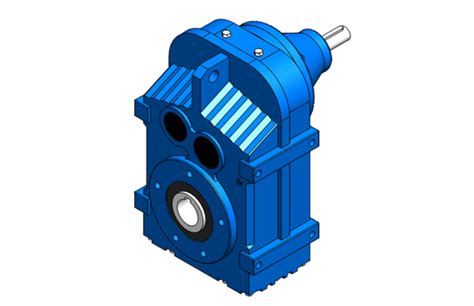 Fas157轴输入平行轴斜齿轮减速机3d模型下载三维模型solidworks模型 制造云 产品模型