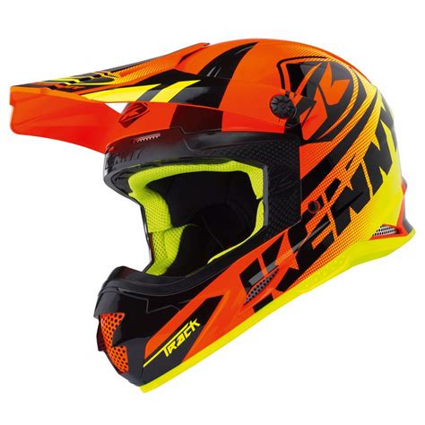 Casco De Motocross Kenny Outlet Track Naranja Fl Or Cascos