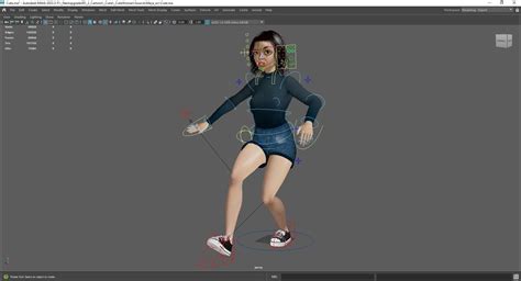 D Model Realistic Stylized Cartoon Female D Model Naked Woman Rigged