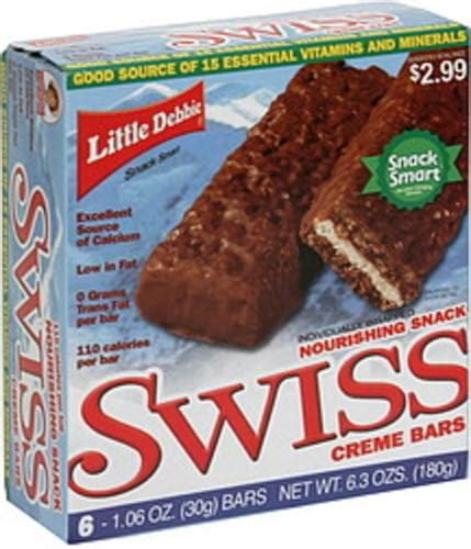 Little Debbie Swiss Creme Bars - 6 ea, Nutrition Information | Innit