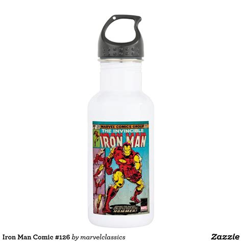 Iron Man Comic #126 Water Bottle | Zazzle | The mighty thor, Iron man ...