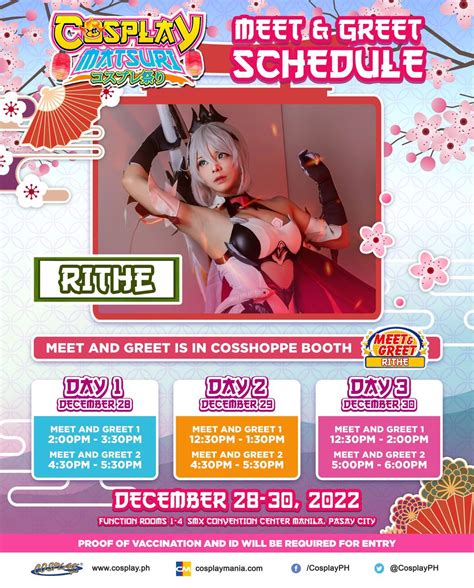 Cosplay Mania On Twitter Be Sure To Note CRitheania S Meet And Greet