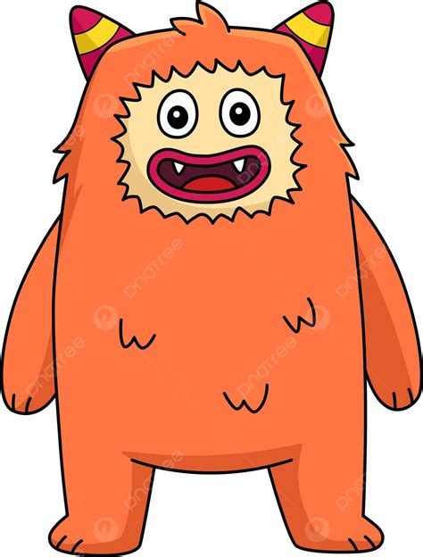 Monster Bear Cartoon Colored Clipart Illustration Ugly Devil Drawing