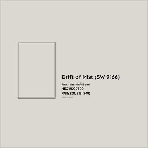 Sherwin Williams Drift Of Mist Sw Paint Color Codes Similar