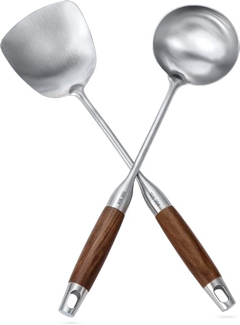 Spatule Et Louche Pour Wok Cm Spatule Pour Wok En Acier