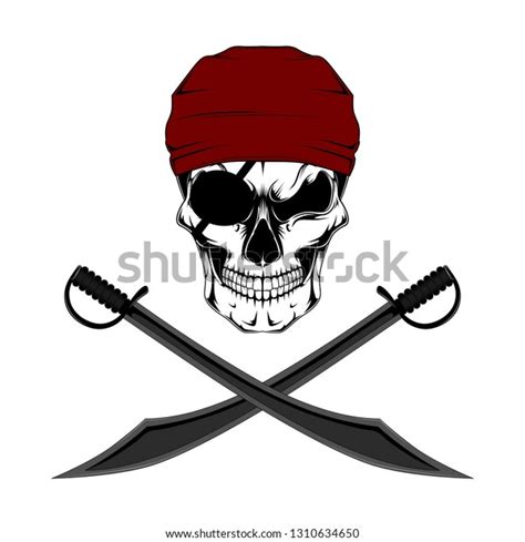 Vector Image Pirate Skull Eye Patch Stock Vector Royalty Free 1310634650 Shutterstock