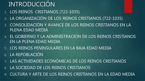 Los Reinos Cristianos Peninsulares En La Edad Media Ppt