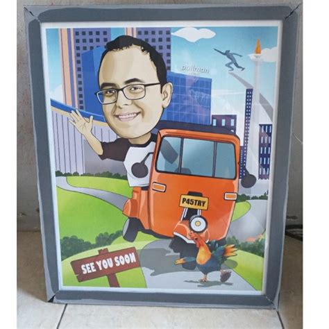 Jual KARIKATUR MINIATUR KARIKATUR DIGITAL UKURAN A2 1 PAK MINIATUR