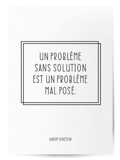 Affiche Un problème sans solution Poster Albert Einstein Einstein