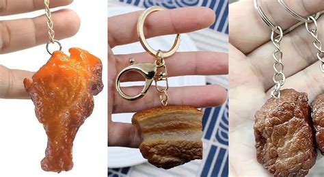 Realistic Resin Meat Keychain Etsy