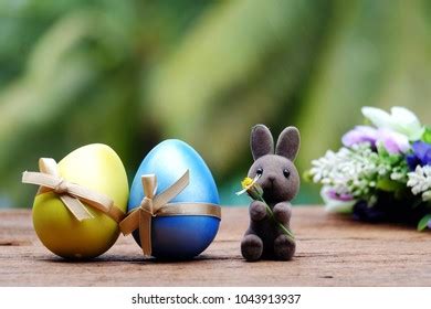 Hourglass Easter Eggs Copy Space Wallpaper Stock Photo