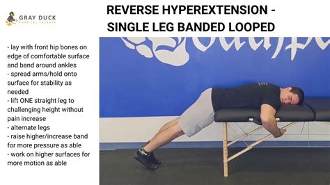 Reverse Hyperextension Single Leg Banded Looped YouTube