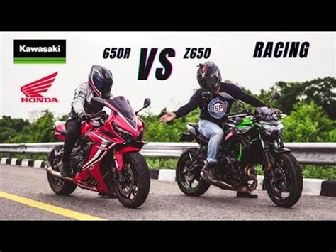 HONDA CBR 650R VS KAWASAKI Z650 BS6 FULL POWER RACE COMPARE