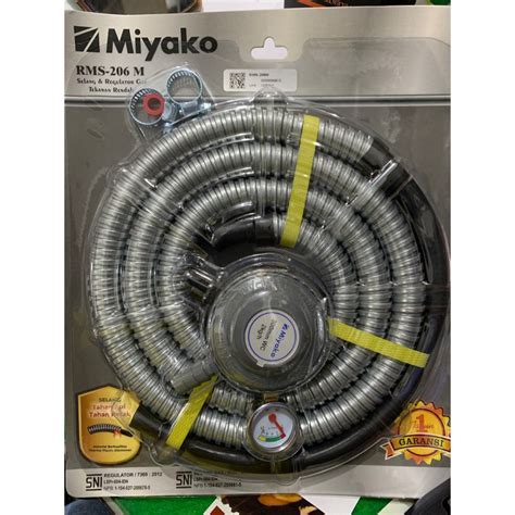 Jual Selang Gas Regulator Miyako Set Tipe Rms 206m Shopee Indonesia