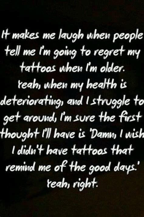 I Regret Tattoo Quotes Quotesgram