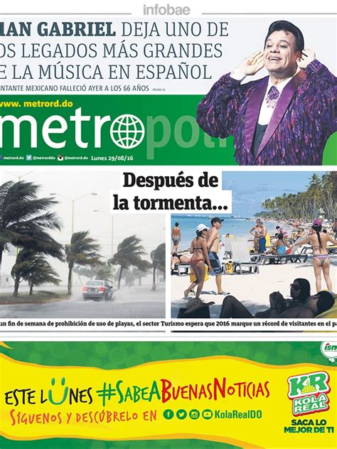 Metropoli República Dominicana Lunes 29 De Agosto De 2016 Infobae