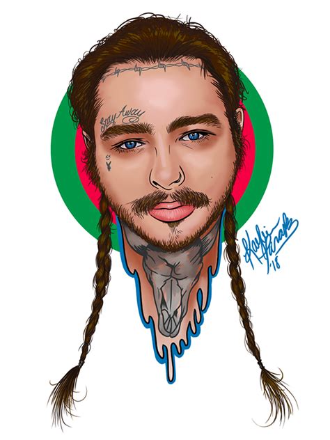 Digital Portrait Post Malone On Scad Portfolios