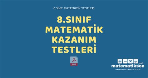 S N F Matematik Kazan M Testleri Pdf Meb Matematiksen