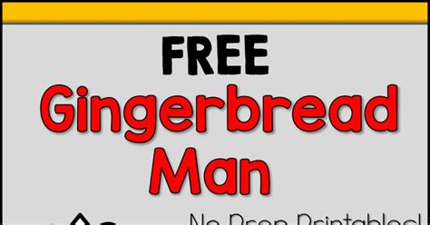 Gingerbread Man Freebie Pdf First Grade Projects December Lesson