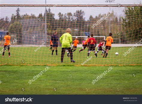 Young Soccer Goalie Net Ready Make Stock Photo 518599705 - Shutterstock