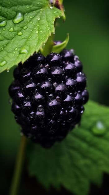 Premium Photo Captivating Blackberry Macro Photography