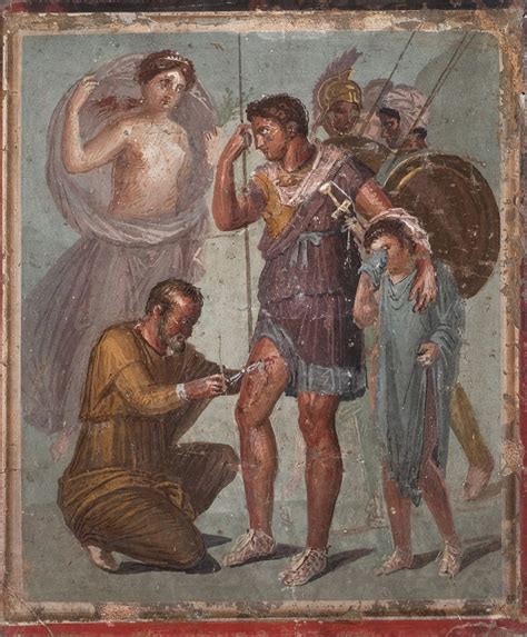 Affresco Raffigurante Enea Ferito Pompei Mann Osservarcheologia