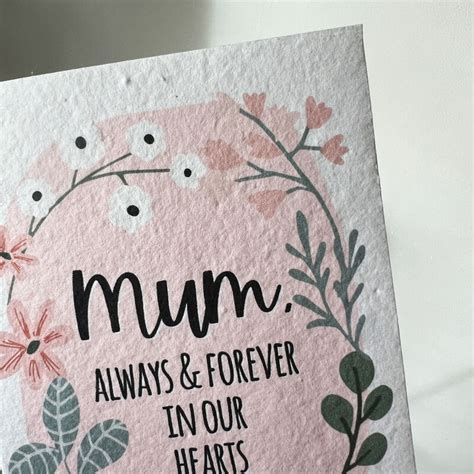 Forever In Our Hearts Plantable Seeded Mother S Day Card Sweetlove Press Personalised Prints