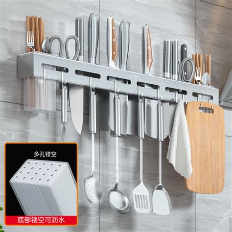 Thickened Stainless Steel Kitchen Rack Wall Mounted Multifunctional