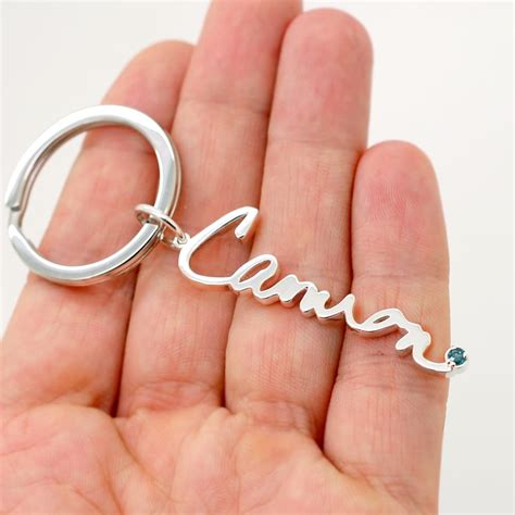 Personalized Keychains: Custom Handwriting Key Ring for Her or for Him ...