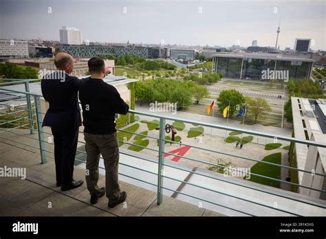 Berlin Germany 14th May 2023 German Chancellor Olaf Scholz L