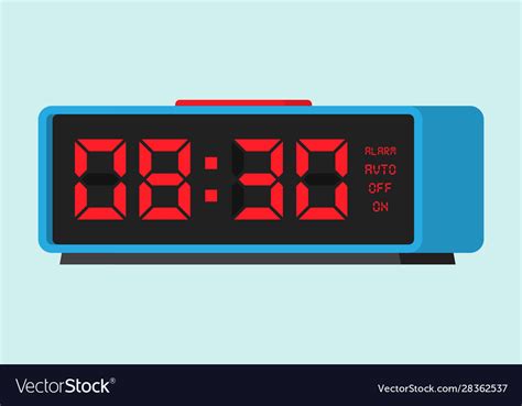 Digital Alarm Clock Classic Royalty Free Vector Image