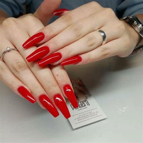 24 Bold Red Acrylic Nail Styles You’ll Adore