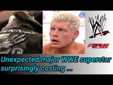 Unexpected Major Wwe Superstar Surprisingly Costing Cody Rhodes Title