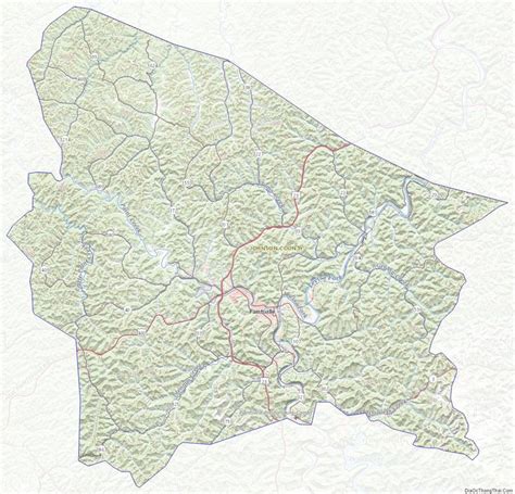 Topographic map of Johnson County, Kentucky | Kentucky