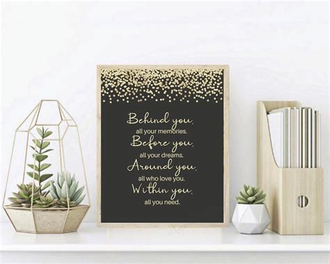 Behind You All Your Memories Inspirational Quote Graduation Etsy