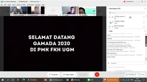 PENYAMBUTAN MAHASISWA BARU KRISTEN PMK FKH UGM 2020 Fakultas