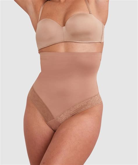 Bras N Things Luxe Solutions Control High Waisted V String Nude