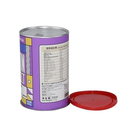 Composite Easy Peel Off Lid Food Protein Powder Paper Canister