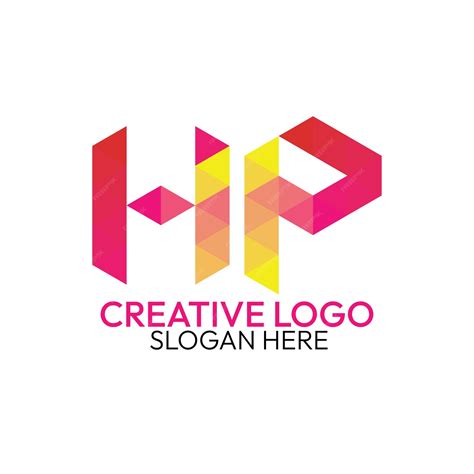 Premium Vector | Hp letter logo vector logo letter logo color full ...